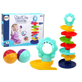 Slide Ball Run Colorful Spiral Tower