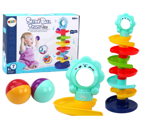 Slide Ball Run Colorful Spiral Tower