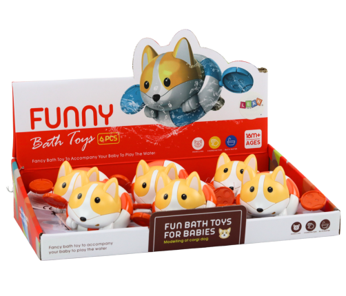 Mechanical Bath Toy Wind-Up Fox in a Wheel