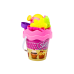 Sand Bucket Set Watering Can Molds Pink Sweets 8 pcs.