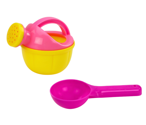 Sand Bucket Set Watering Can Molds Pink Sweets 8 pcs.