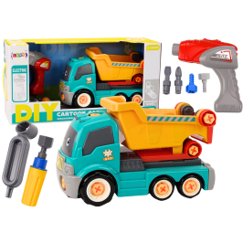 Cartoon Tipper Truck Turning DIY Turquoise