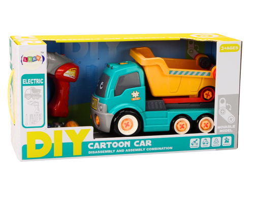 Cartoon Tipper Truck Turning DIY Turquoise