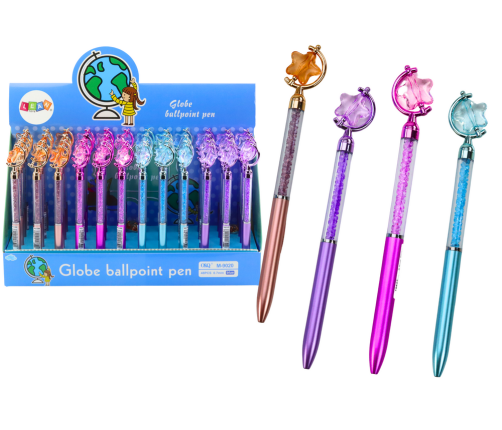 Ballpoint Pen With Star Diamonds Blue Refill 0.7mm Mix