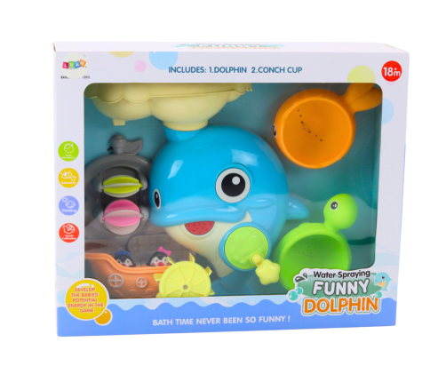 Blue Dolphin Water Toy Bath Set