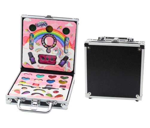 Beauty Set in a Suitcase Eyeshadows Glitters Nail Polishes Black