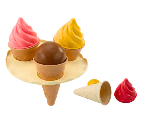 Sand Set Ice Cream Wafers Cupcakes Spoon 16 El