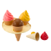 Sand Set Ice Cream Wafers Cupcakes Spoon 16 El