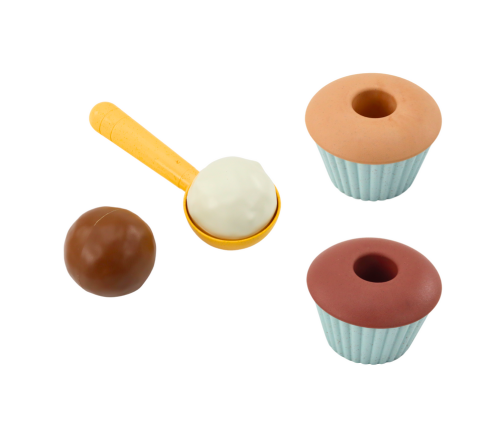 Sand Set Ice Cream Wafers Cupcakes Spoon 16 El