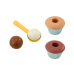 Sand Set Ice Cream Wafers Cupcakes Spoon 16 El