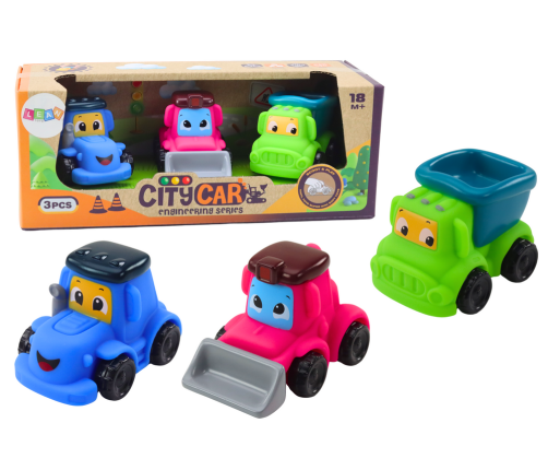 Set of Agricultural Vehicles for Toddlers Rubber Soft