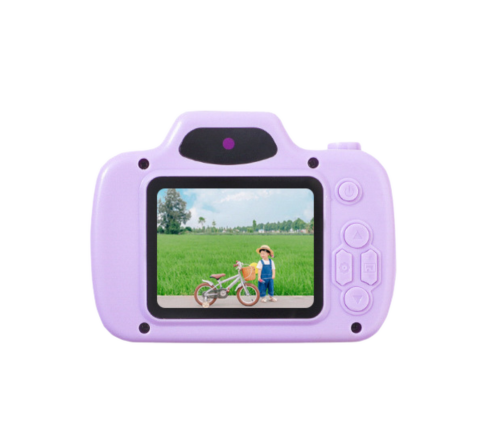 Camera For Kids Photos Recording Games Memory Card 64GB Purple