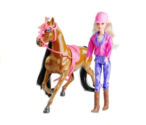 Doll and the Horse in the Barn Set + Accessories Brown