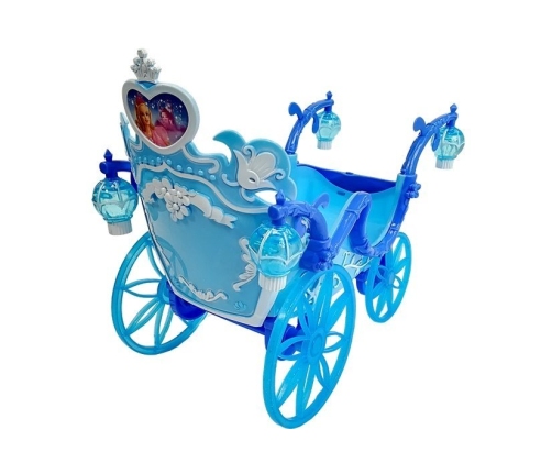 A doll with a wagon and a horse, the Ice Queen carriage