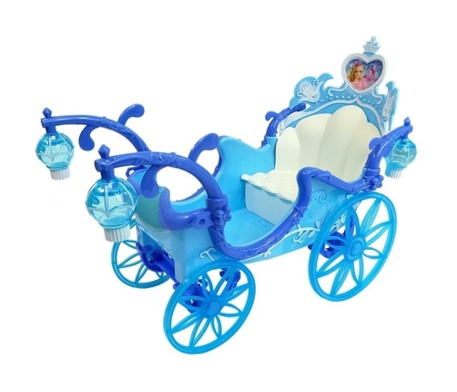 A doll with a wagon and a horse, the Ice Queen carriage