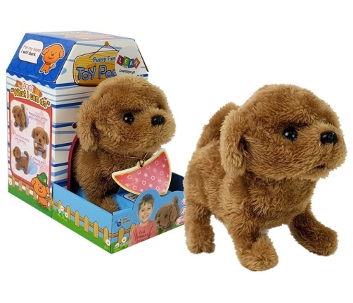 Interactive Puppy Battery Operated Brown Walks Moves His Tail Sound