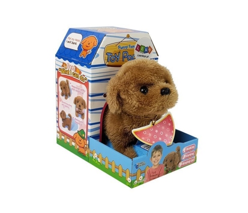 Interactive Puppy Battery Operated Brown Walks Moves His Tail Sound