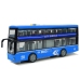 Double-decker Bus with Friction Drive Sound Lights 1:16 Blue