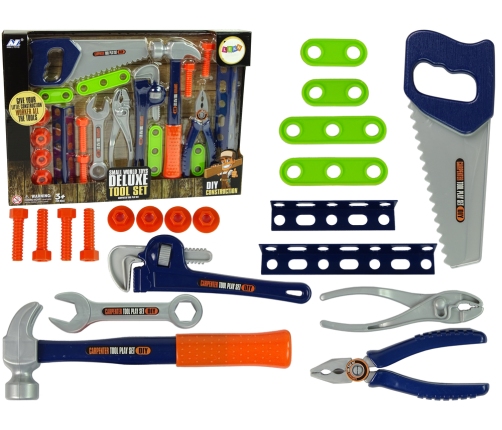 Handyman Set Tools Screwdriver Hammer Saw