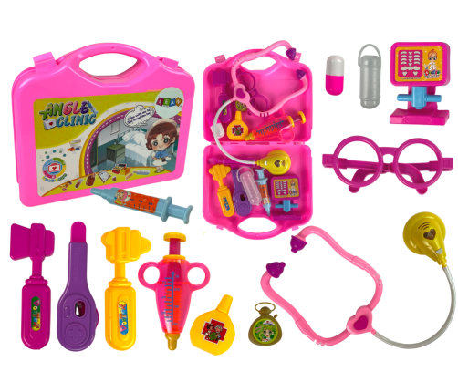 Little Doctor Set Case Pink Stethoscope