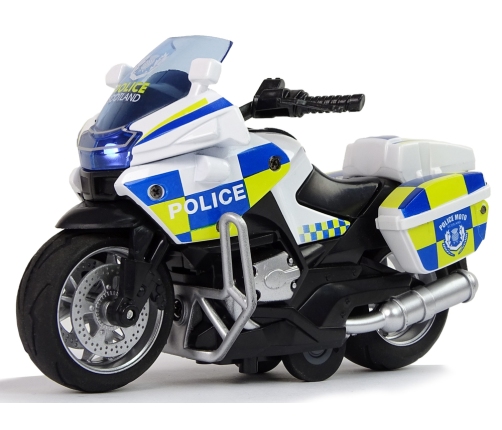 Police Motorcycle 1:14 Pull-Back Drive Sound Lights