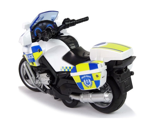 Police Motorcycle 1:14 Pull-Back Drive Sound Lights