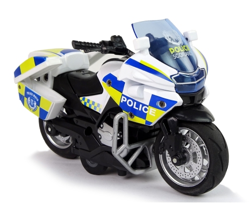 Police Motorcycle 1:14 Pull-Back Drive Sound Lights