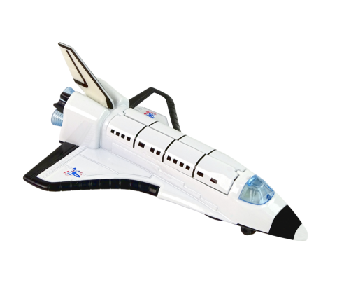 Space rocket with metal spacecraft  Aerospace Light and sound effects PULL-BACK