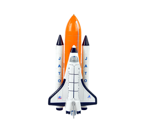 Space rocket with metal spacecraft  Aerospace Light and sound effects PULL-BACK