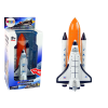 Space rocket with metal spacecraft  Aerospace Light and sound effects PULL-BACK