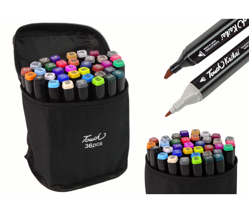 Set of 36 Double-sided Alcohol Markers Pro Touch + Bag