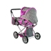 2-in-1 Stroller with Bag Grey Pink Stars