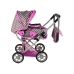 2-in-1 Stroller with Bag Grey Pink Stars