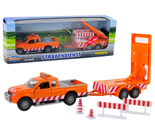 Mitsubishi Pick-up Truck with trailer Light effects 27cm HY0007