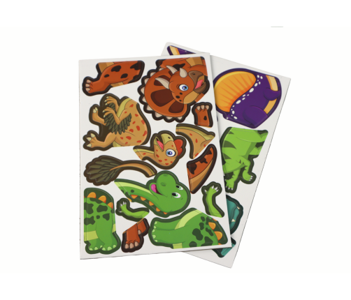 Educational Magnetic Puzzle Set With a Dinosaur Theme