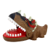 Arcade Game Biting Dinosaur Triceratops Brown Lights Sounds