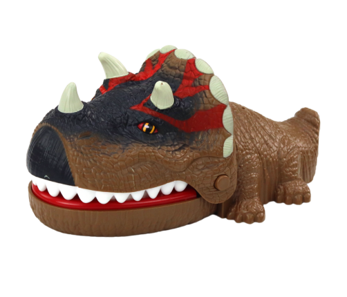 Arcade Game Biting Dinosaur Triceratops Brown Lights Sounds