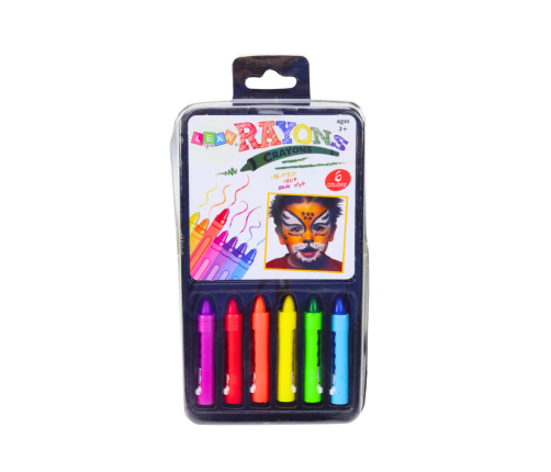 Set of 6 Colorful Face Painting Crayons