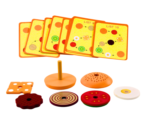 Wooden Hamburger 8 El Cards With Recipes 10 Pcs