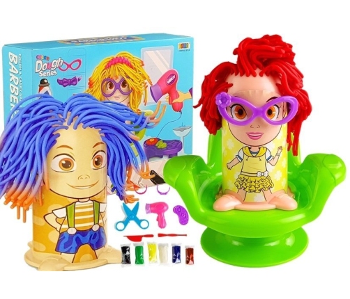 Play Dough Set Hairdresser Hair Squeezer