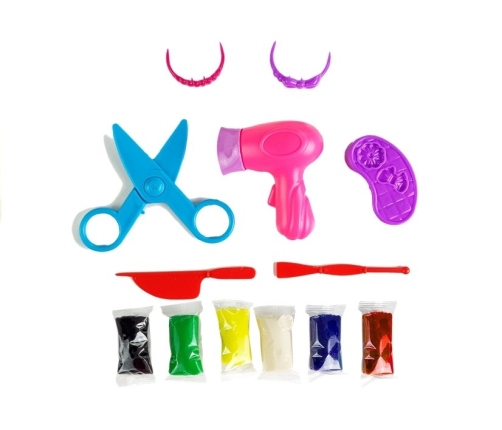 Play Dough Set Hairdresser Hair Squeezer