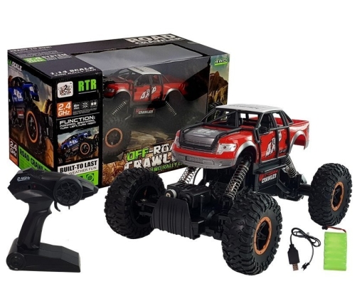 R/C Car Monster Truck 1:14 2.4 GHz Red