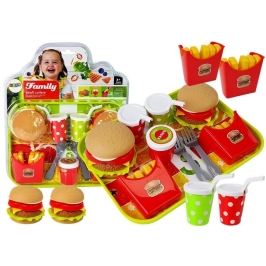 Set of Hamburger Fries with Tray