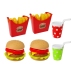 Set of Hamburger Fries with Tray