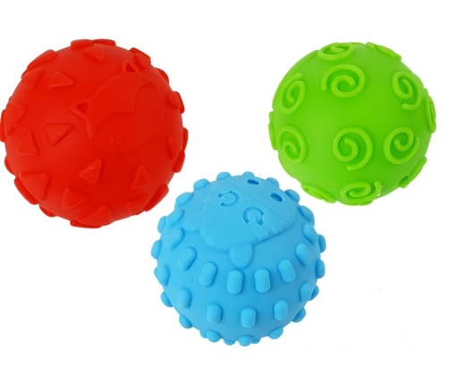 Balls of different size and structure for a baby 6 pcs