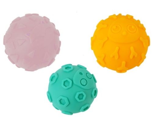 Balls of different size and structure for a baby 6 pcs