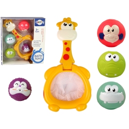 Bath Toy Mini Basketball Giraffe Rubber Balls