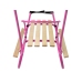 Metal Sled with Push Bar Backrest Strap Pink