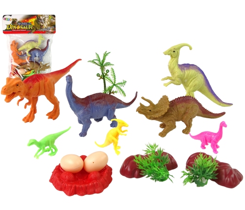 Set of Dinosaur Figures with Accessories 15 Pieces