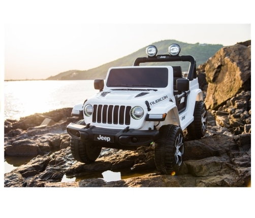 Jeep Wrangler Rubicon White - Electric Ride On Car